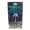 Decoração de Bolo de Aniversário Borboleta Estéreo Transfronteiriça Inglês Mesa de Sobremesa Bolo de Festa Decoração Plug-In Plástico Estampagem a Quente