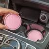 Porta-copo de Água com Cravação de Diamante, Base Redonda de Silicone Antiderrapante, Base Isolante para Copo, Acessórios de Carro com Strass, Decoração de Diamante para o Interior do Carro