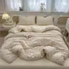 Conjunto de Cama de Quatro Peças Estilo Desenho Animado Adorável Lençol de Cama Confortável Amigo da Pele Capa de Edredom Conjunto de Três Peças para Cama de Dormitório de Estudante Individual