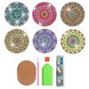 Posavasos Personalizados de Pintura de Diamantes Transfronterizos Llenos de Diamantes Posavasos Redondos Mandala Diamantes de Forma Especial Periféricos de Pintura de Diamantes DIY Hechos a Mano
