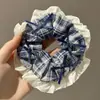 Xuxinha de Cabelo Azul para Mulheres, Acessório de Cabelo Elegante, Elástico de Alta Elasticidade Estilo Coreano, Ornamento de Cabelo de Alta Qualidade