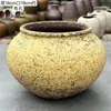 Vaso de Cerâmica para Planta Verde Bougainvillea Folha de Tartaruga Flor de Bambu Tamanho Grande Tronco Velho Vaso Branco Cerâmica Grossa Não Esmaltada Pote de Cerâmica para Planta Verde Simples Vaso de Calibre Grande