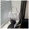Bolsa transversal de ombro feminina nova e moderna para 2026, com acabamento em renda fresca, bolinhas requintadas, para trabalho e deslocamento