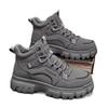 Botas Martin para Hombre Nuevo Otoño Negro Suela Gruesa Antideslizante Resistente al Desgaste para Exteriores Botas de Trabajo de Moda para Hombre Caña Alta Gris