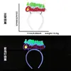 Diadema Navideña Luminosa Fluorescente Diadema Navideña Decoración de Fiesta para Adultos y Niños Diadema de Astas de Árbol de Navidad Diadema
