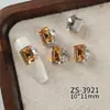 Brilhantes K9 Sem Base Cor Champagne Maillard Pedras Strass para Unhas Retangular Oval Bola Acabada Decoração de Unhas Diamantes
