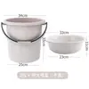 Cubo de almacenamiento de agua para el hogar, cubo grande de plástico engrosado, cubo redondo grande portátil para dormitorio de estudiantes con cubo de ropa resistente a caídas, lavabo