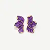 Nuevos Pendientes de Pétalo de Trébol con Gota de Aceite, Modernos y Versátiles, Pendientes Únicos y de Lujo con un Toque de Alta Gama para Mujer