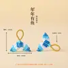Accesorios para el Festival del Bote del Dragón Bolsitas Perfumadas Bordado Hecho a Mano DIY Tejido de Cuerda de Cinco Colores Zongzi Estilo Antiguo Hojas Iridescentes Accesorios Venta al por Mayor