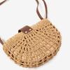 Bolso bandolera de paja con semicírculo hueco nuevo bolso de paja de un solo hombro bolso tejido bolso de playa para vacaciones bolso de mujer versátil
