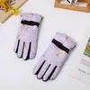 Guantes de Ciclismo y Esquí Cálidos de Dibujos Animados Lindos para Mujer, para Viajes de Invierno, Terciopelo Grueso, a Prueba de Viento e Impermeables