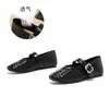 Zapatos Mary Jane para Mujer con Plantilla de Piel de Oveja de Primera Capa 2026 Estilo Nuevo de Primavera Zapatos Planos Poco Profundos de Moda Casual Versátiles Zapatos de Moda para Mujer