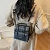 Mochila Estilosa de Alta Qualidade Estilo College para Mulheres 2026 Nova Bolsa de Ombro Versátil Casual Bolsa Transversal Bolsa Quadrada Pequena