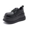 Sapatos Loafer de Sola Grossa para Mulheres Nova Coleção Primavera 2026 Plataforma Versátil Estilo Britânico Sapatos de Couro para Mulheres Baixinhas com Aumento de Altura Oculto