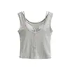 Ds25124-25 Novo Estilo Outono Americano Sexy Estilo Pura Luxúria Renda Costurada Conjunto de Duas Peças Colete Casual