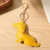 Pingente de chaveiro de cachorro Dachshund fofo em estoque do fabricante, acessório de bolsa em couro PU, pingente de bolsa de cachorro Dachshund