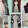 Tela de Algodón Lisa Blanca, Tela Blanca de Poliéster-Algodón al por Mayor, Diseño de Ropa, Tela Blanca para Drapeado, Tela Blanca Tie-Dye Blanqueada, Lona