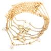 Popular Joyería de Pies Transfronteriza Europea y Americana Nuevo Conjunto Combinación Tobilleras de Perla Corazón (Juego de 5 piezas) Venta Caliente Transfronteriza