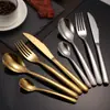 Juego de Cubiertos de Acero Inoxidable 304 Grueso para Bistec y Tenedor de Gama Alta Transfronterizo Cuchara de Postre al por Mayor