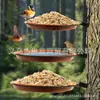 Alimentador de Pássaros Amazon para Jardim Externo Pendurado Bacia de Banho para Pássaros Metal Ferro Forjado Comida para Pássaros Liga de Artesanato