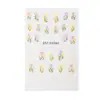 Pegatinas Transfronterizas para Uñas Nuevas, Flores de Tulipán de Primavera y Verano, Encaje Blanco, Lazo, Pegatinas Adhesivas para Uñas