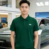 Camisa Polo de Algodón Peinado de Verano Ropa de Trabajo Manga Corta Cuello Camisero con Logo Uniforme de Trabajo Ideal Camisa Cultural Cuello Camisero 80% Algodón