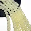 Cuentas de cristal de 10 mm color jade imitación, pulsera tejida a mano con agujero pasante, collar, joyería de moda DIY, cuentas sueltas, accesorios