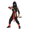 Disfraces de Halloween Día del Niño Disfraces de Ninja Negro Dorado Maquillaje Disfraces de Baile B-0125