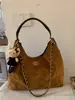 Bolso de Compras de Gamuza Pequeño de Fragancia Retro de Nicho 2025 Bolso de Cadena Bolso Tote Versátil de Gran Capacidad Bolso de Hombro Único Bolso Cruzado