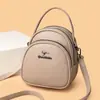 Bolso bandolera de piel suave, bolso pequeño para mujer, bolso de hombro moderno y versátil 2026, bolso para teléfono multicapa, bolso cuadrado pequeño