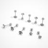 Venta Directa de Fábrica Aretes de Titanio Acero con Diamantes Adhesivos Portavasos Vacío Bola Redonda para Pastel Portavasos Acero Inoxidable Accesorios de Joyería Venta al por Mayor