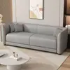 Sofá para apartamentos pequeños, en stock, piel de pata de gato, lujo ligero, para salas de estar de apartamentos pequeños, sofás de apartamento, para apartamentos pequeños de alquiler, sofá de madera de tres plazas
