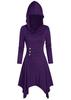 2020Wis Amazon Ebay Ropa Europea y Americana Tallas Grandes Vestido con Capucha Casual Holgado Elástico Color Sólido Chaqueta