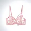 Comércio Exterior Sutiã Feminino Francês Orelha de Coelho Copo Lingerie Sutiã Mostrando Seios Grandes Pequenos Anti-Queda Respirável Verão Fábrica Atacado