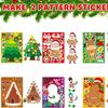 Promoção Quente da Amazon Adesivos de Árvore de Natal DIY Desenho Animado Papai Noel Quebra-Cabeça Adesivos de Decoração de Natal para Crianças