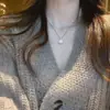 Collar Colgante Cuadrado de Diamante de Plata de Ley S925 para Mujer, Cadena para Clavícula de Diseño de Nicho de Lujo Ligero, Cadena de Cuello Versátil Nueva 2025