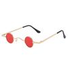Gafas de sol retro de hip hop, montura pequeña, redondas, TikTok Net, gafas mini rojas para fotos callejeras, gafas de sol divertidas y modernas para hombres y mujeres.