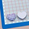 Textura a cuadros Corazón grande Serie colorida Pinza para el cabello Cuerda para el cabello Pinza Pegamento crema DIY Funda para teléfono móvil Accesorios de resina