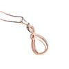 Collar para mujer estilo coreano con piedra de hibisco de cristal rosa de imitación, tono suave, moda, clavícula, chapado en plata, colgante de oro rosa