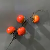 Simulação Fruta Vermelha Caqui Romã Flor de Ano Novo Ornamento Fruta da Fortuna Ornamento de Decoração Flor de Espuma Arranjo de Flores Flor Artificial Atacado