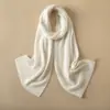 Cachecol 100% Caxemira Pura para Mulheres no Inverno, Elegante, Quente, de Alta Qualidade, Versátil, à Prova de Vento e Protetor de Pescoço, Cachecol de Malha de Cor Lisa