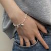 Pulsera de amor para mujer pulsera de verano plateada pulsera para niñas pulsera de diseño de nicho ins 2022 nueva para mujer