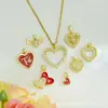 Ventas Directas de Fábrica, Venta al por Mayor de Artículos en Stock, Chapado en Oro Real Microincrustado de Cobre 18K, Colgante en Forma de Corazón Chapado en Oro