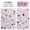 Pegatinas para Uñas de Cachorro Lindas y Adorables 5D Estereoscópicas en Relieve Gato de Dibujos Animados Pegatinas para Uñas DIY Accesorios Estilo Ca