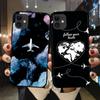 Para iPhone15 Niche Casal Capa de Celular Love Map Simple Aircraft Love Casal Capa de Celular