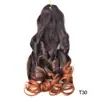 Peruca Cabelo de Crochê 22 Polegadas Onda Solta Francesa Tranças de Crochê cabelo