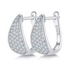 Pendientes de moissanita nuevos de plata de ley 925, elegantes pendientes con incrustaciones de diamantes europeos y americanos, pendientes sencillos al por mayor