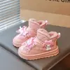 Botas de Nieve para Niñas Kuromi Aterciopeladas Gruesas Invierno 2026 Nuevas Botas de Algodón Niñas Cálidas Piel Algodón Zapatos
