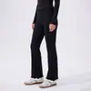 Pantalones Acampanados Adelgazantes de Cintura Alta con Encaje en Contraste de Longitud Completa Bodycon Pantalones de Yoga para Mujer Levanta Glúteos Pantalones Deportivos para Correr Pantalones de Fitness