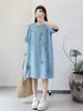 Ropa de Verano 2026 Estilo Japonés Dibujos Animados Bordado Floral Mariposa Holgado Cuello Alto Vestido Suéter de Manga Corta para Mujer